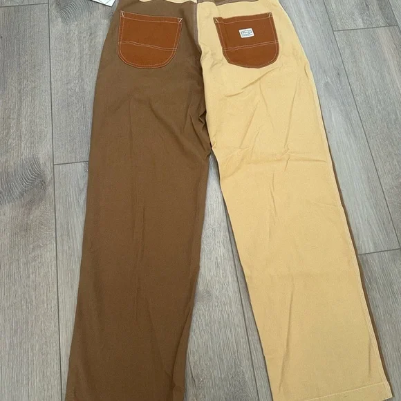RVCA Brown and Tan Cargo Pants with Vintage Workwear Style Women’s 26 - Picture 3 of 5